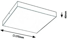 Rabalux - Plafoniera LED da soffitto LED/18W/230V 3000-6000K IP44 nera