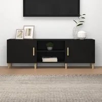 Mobile Porta TV Nero 150x30x50 cm in Legno Multistrato 812619