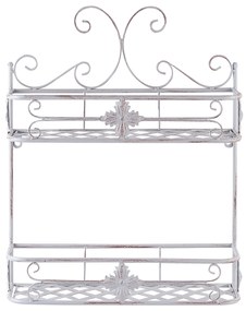Scaffale bagno metallo grigio 52 x 42 cm MARAYES Beliani