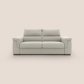 Magnolia divano letto con materasso alto 18 cm morbido schienale alto in tessuto smacchiabile T05 panna