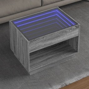Tavolino Da Salotto Con Led Infinity Grigio Sonoma 70x50x50 Cm /