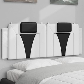 Cuscino Testiera Bianco E Nero 140 Cm İn Similpelle /