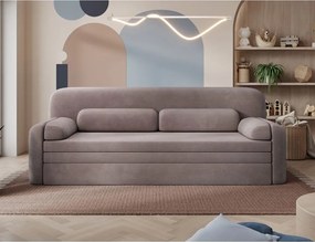 Divano marrone allungabile/con contenitore e rivestimento in velluto a coste 236 cm Elioss – ELTAP