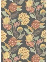 Osborne & Little Tapete Cynara - Charcoal/ Ochre