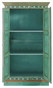 Armadietto verde in mango massiccio 87x152x38 cm Prem – Støraa
