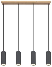 Globo 57911-4HG - Lampadario a sospensione con filo ROBBY 4xGU10/35W/230V grigio/marrone