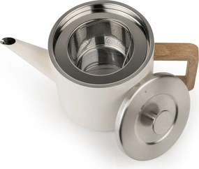 Teiera avorio in acciaio inox con filtro 1,1 l Duet Narvik – Bredemeijer