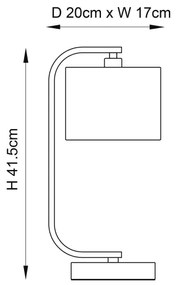 Endon 57917 - Lampada da tavolo dimmerabile CANNING 1xE14/40W/230V cromo lucido/bianco