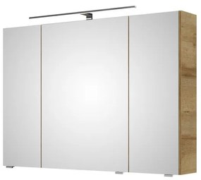 Pensile con luce Cassca PELIPAL riviera rovere replica trasversale L 100 x H 70 x P 15 cm