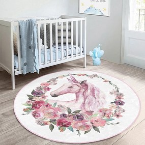 Tappeto rosa per bambini ø 120 cm Comfort - Mila Home