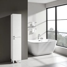 Colonna a terra Onda in melaminico 196h 2 ante Bianco Nordico