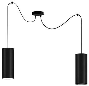 Lampadario a sospensione con filo ZIK 2xE27/40W/230V ragno nero