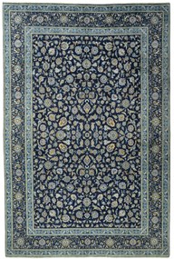 Kashan Tappeto persiano 490x320 Blu (Iran) Annodato A Mano