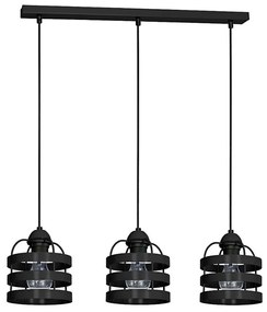 Lampadario TUBE 3xE27/60W/230V nero