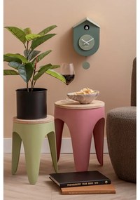 Set di sgabelli verdi/rosa in metallo 2 pz Double Funky – Leitmotiv