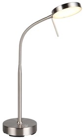 Lampada da tavolo argentata (altezza totale 45 cm) Moreno – Reality