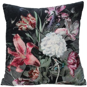 Cuscino 45x45 cm in velluto con fantasia floreale