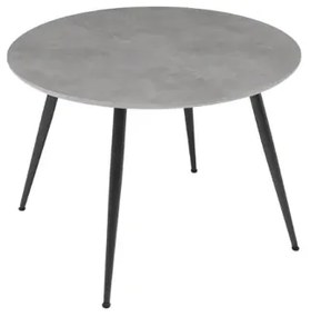 Tavolo rotondo con piano in MDF Cemento allungabile a 160 cm HABLA