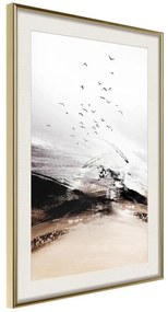 Poster  Flight into the Unknown  Cornice Quadri Cornice d'oro con passe-partout, Larghezza x Altezza Home decor 20x30