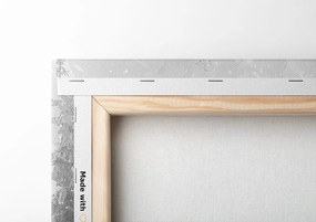 Quadro su tela – Lupo nel paesaggio innevato in bianco e nero