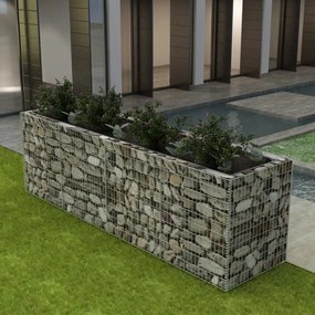 Gabbione Letto Rialzato Da Giardino İn Acciaio 360x90x100 Cm /