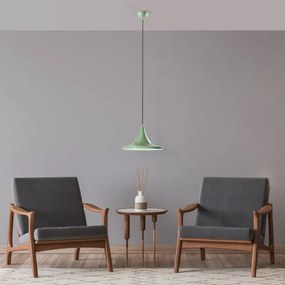 Lampadario a sospensione con filo TOM 1xE27/40W/230V verde