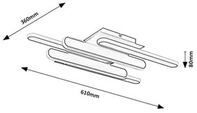 Rabalux 71050 - Plafoniera LED SINDRI LED/36W/230V