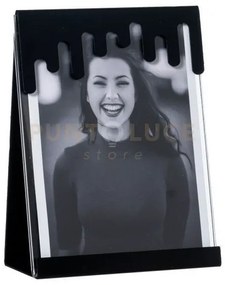 Portafoto di design vernissage grande nero in ferro e polimetilmeta...