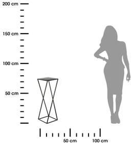 Portafiori 70x24 cm nero