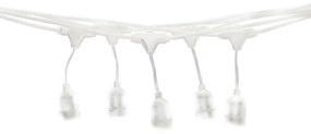 Catena da esterno 15xE27/0,5W/230V 15 m IP44 bianca