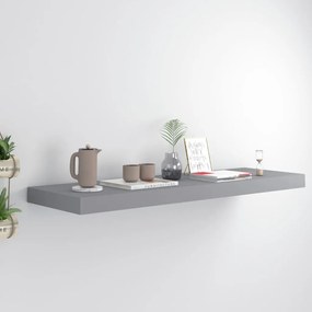 Scaffale A Parete Grigio 80x23,5x3,8 Cm İn Mdf /