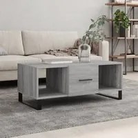 Tavolino da Salotto Grigio Sonoma 102x50x40cm Legno Multistrato 829330