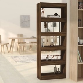 Libreria/Divisorio Rovere Marrone 60x30x166 cm in Truciolato