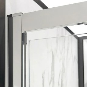 Porta doccia nicchia 120 cm scorrevole con vetro in cristallo trasparente Ted