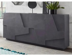 Credenza Moderna Stile Ping 4 Ante Battente con Ardesia