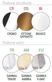 Sospensione Contemporanea Double Skin Gamma Metallo Cromo Vetro Fumè 1 Luce E27