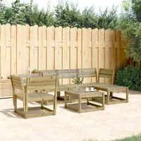 Set Salotto da Giardino 5 pz in Legno Impregnato di Pino 3216919