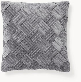 Copricuscino in velluto con motivo strutturato Sina