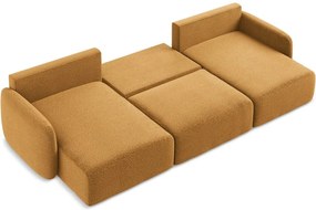 Divano angolare arancione allungabile/con contenitore Kalena – Makamii