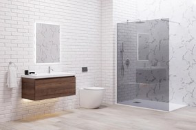 Doccia walkin 140 cm vetro fume profilo bianco | KW1000FB - KAMALU