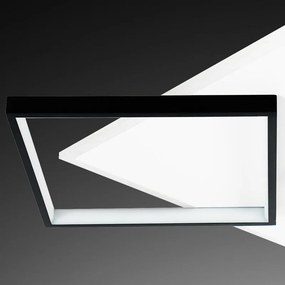 Plafoniera LED Paloma nero IP20 bianco naturale, 3600 lumen NOVECENTO