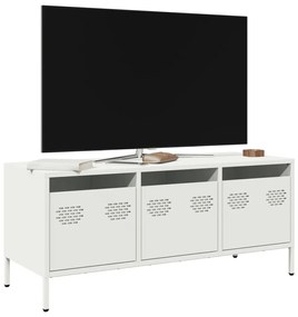 Mobile Tv Bianco 101,5x39x43,5 Cm İn Acciaio Laminato A Freddo /