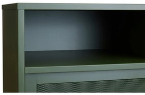 Armadietto in verde scuro in metallo con ante scorrevoli 90x140x40 cm Veep – Unique Furniture
