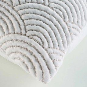 Set con copriletto e federa bianco/beige in jersey 220x240 cm Cassandra – douceur d'intérieur