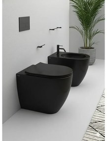 bidet BEST a terra filo muro 53 cm x 36 cm h 42 nero opaco