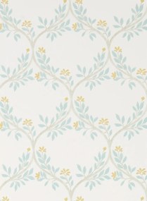Nina Campbell Carta da parati Arber - Aqua/ Yellow