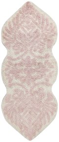 Tappetino per bagno cotone rosa 150 x 60 cm CANBAR Beliani