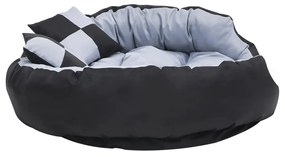 Cuscino per cani reversibile lavabile grigio e nero 110x80x23cm