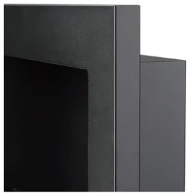 Camino a bioetanolo da parete o incasso Pisa Nero L 65 x P 12 x H 40