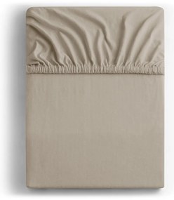 Lenzuolo con angoli marrone chiaro in jersey 220x200 cm Amber – Restilo